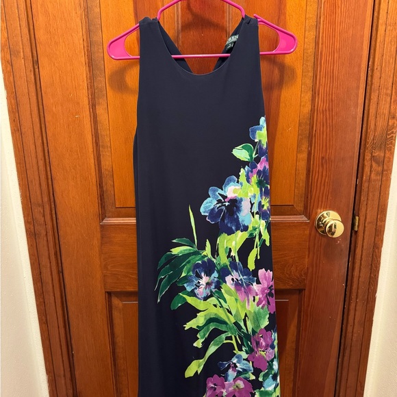 Ralph Lauren Navy Floral Maxi Dress - Picture 1 of 2